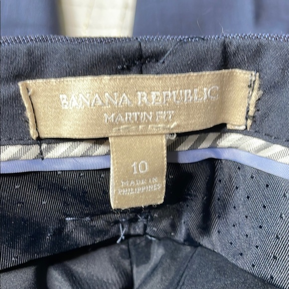 BANANA REPUBLIC Trouser Pants MARTIN FIT Blue Straight Leg WOOL Corporate 10 - Picture 6 of 10